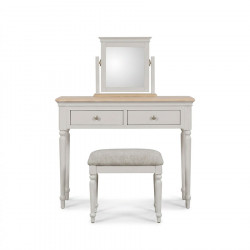 Cotsworth Dressing Table, Stool + Mirror Grey/Oak